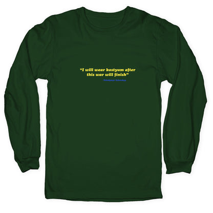 Zelensky Costume Quote Longsleeve Tee
