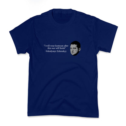 Zelensky Trump Costume Quote Kids Tee