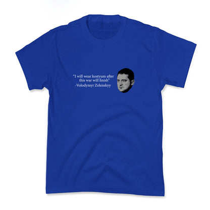 Zelensky Trump Costume Quote Kids Tee
