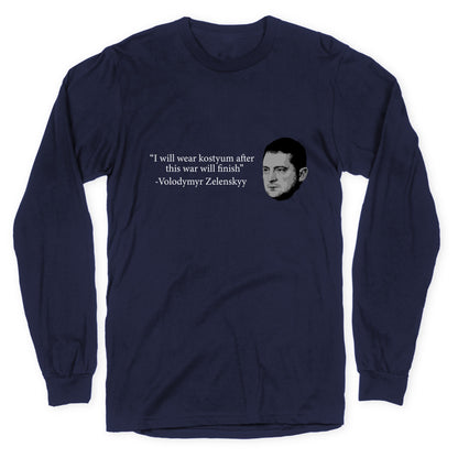 Zelensky Trump Costume Quote Longsleeve Tee