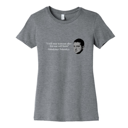 Zelensky Trump Costume Quote Womens Cotton Tee