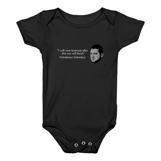 Zelensky Trump Costume Quote Baby One-Piece