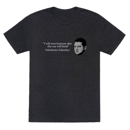 Zelensky Trump Costume Quote Unisex Triblend Tee