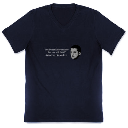 Zelensky Trump Costume Quote V-Neck
