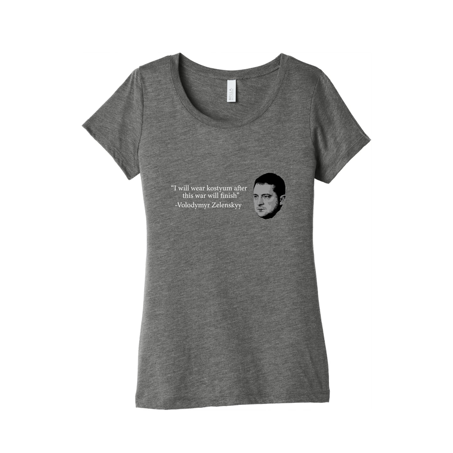 Zelensky Trump Costume Quote Womens Triblend Tee