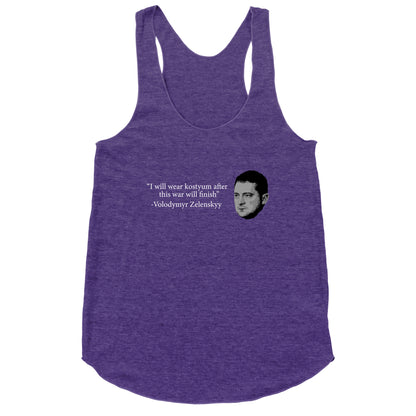 Zelensky Trump Costume Quote Racerback Tank