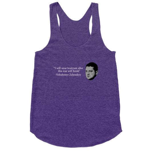 Zelensky Trump Costume Quote Racerback Tank
