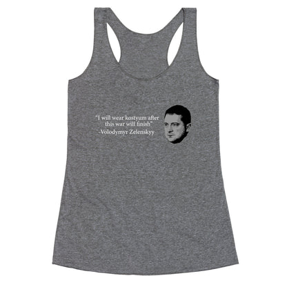 Zelensky Trump Costume Quote Racerback Tank