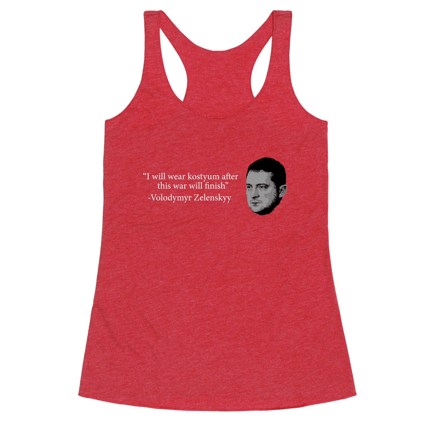 Zelensky Trump Costume Quote Racerback Tank