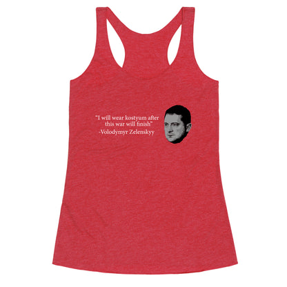 Zelensky Trump Costume Quote Racerback Tank