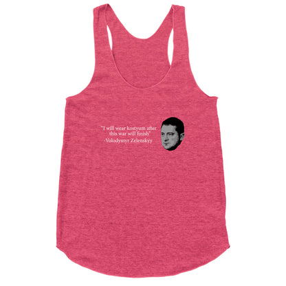 Zelensky Trump Costume Quote Racerback Tank