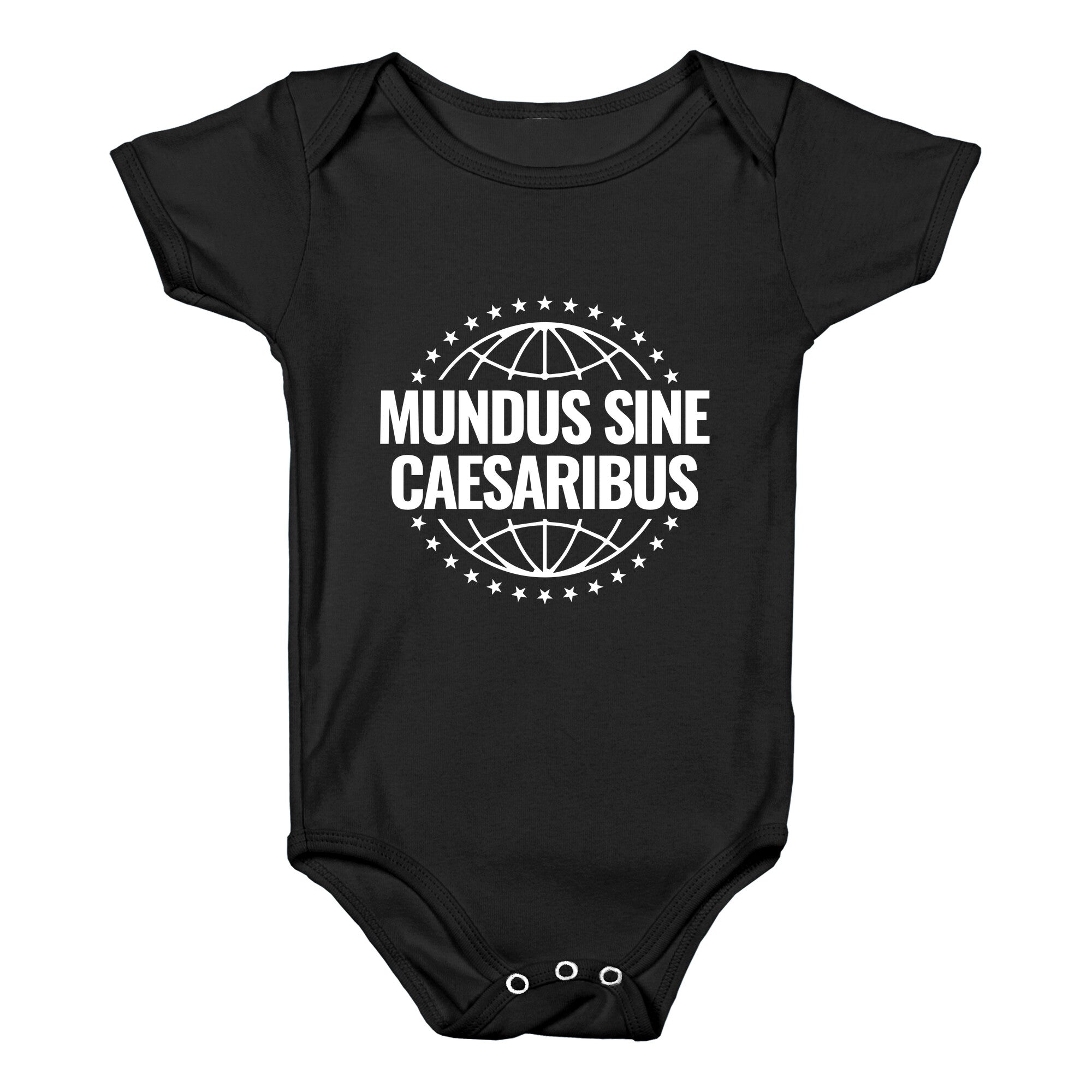 Mundus Sine Caesaribus Quote Baby One-Piece