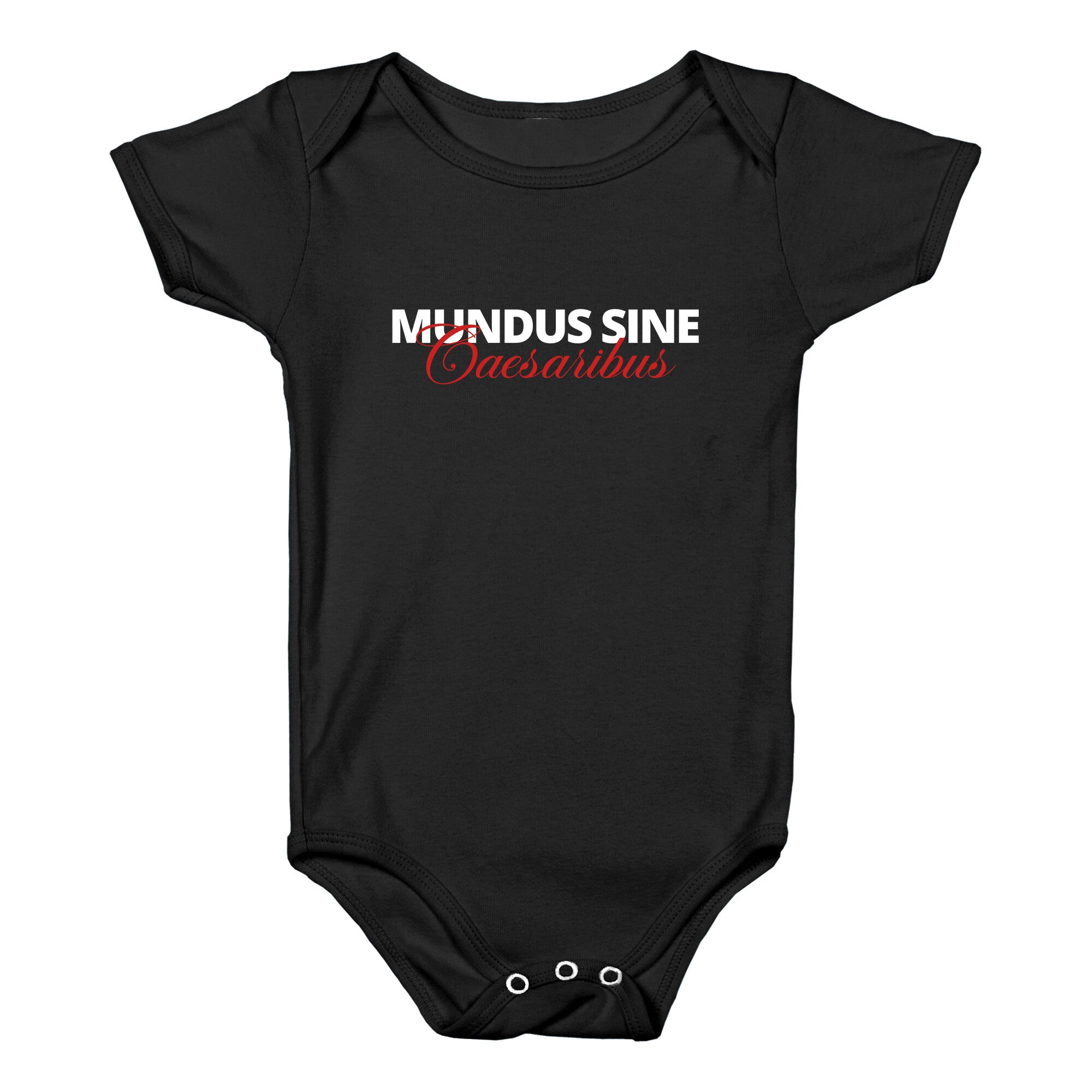 Mundus Sine Caesaribus CEO Quote Baby One-Piece