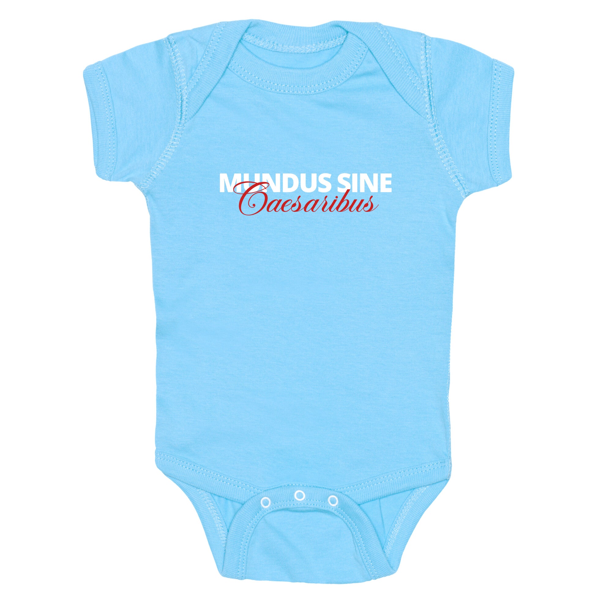 Mundus Sine Caesaribus CEO Quote Baby One-Piece