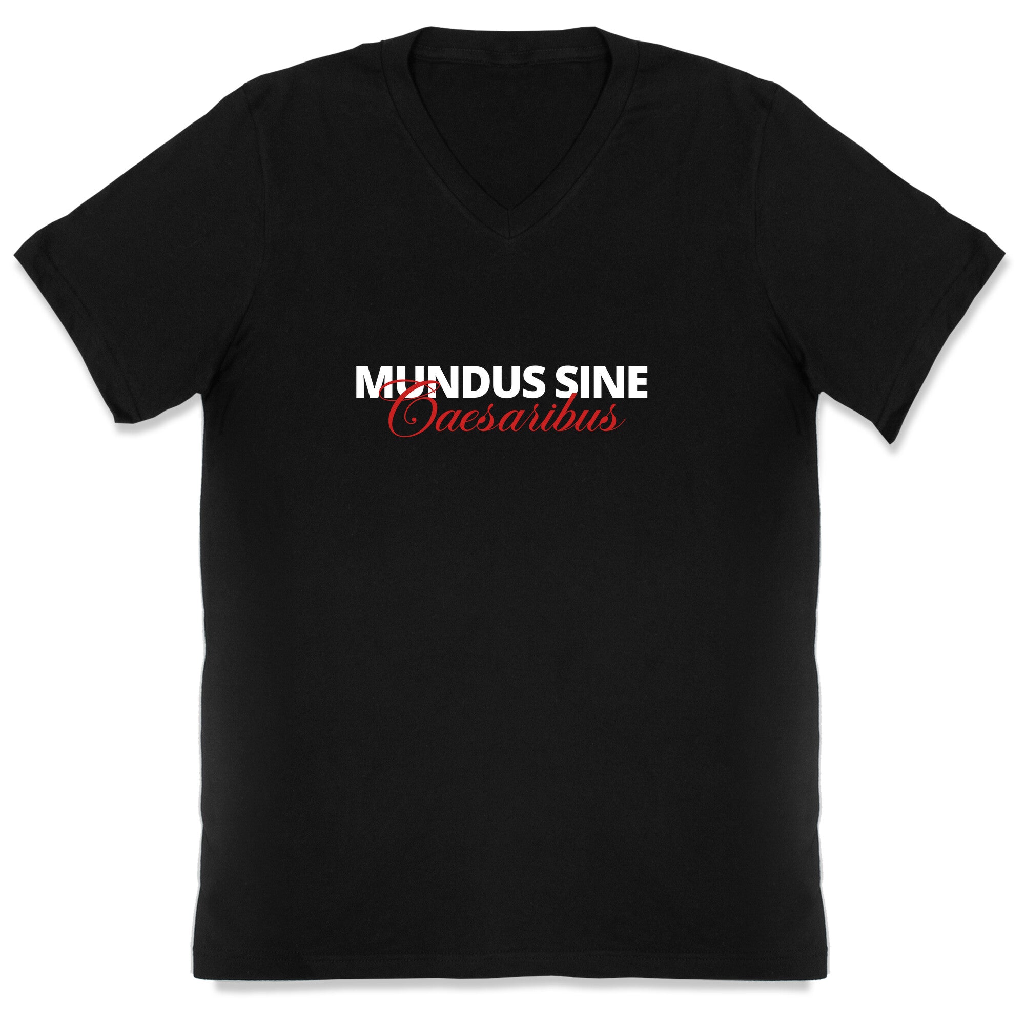 Mundus Sine Caesaribus CEO Quote V-Neck