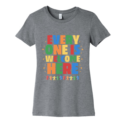 Everyone Is Welcome Here Womens Cotton Tee