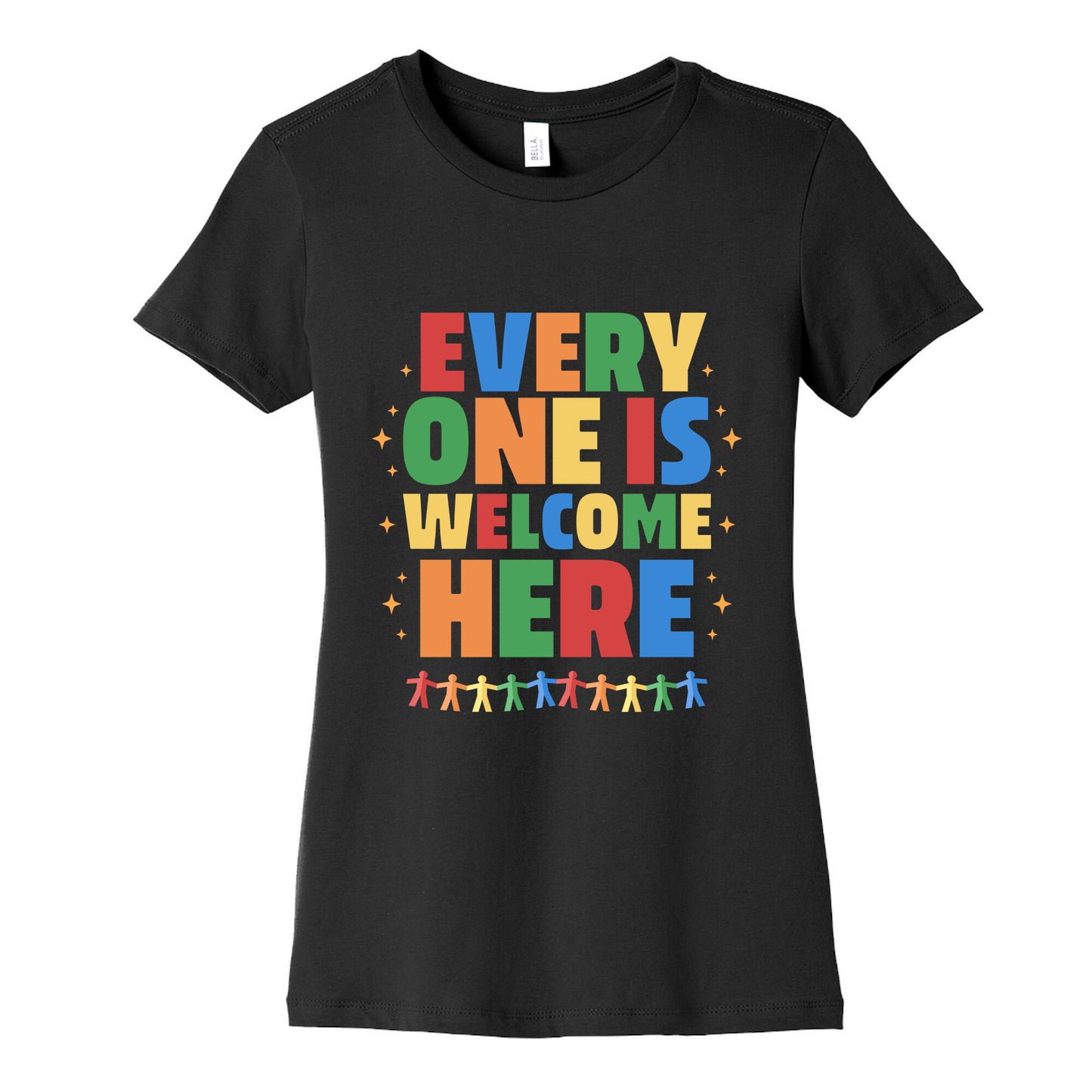 Everyone Is Welcome Here Womens Cotton Tee
