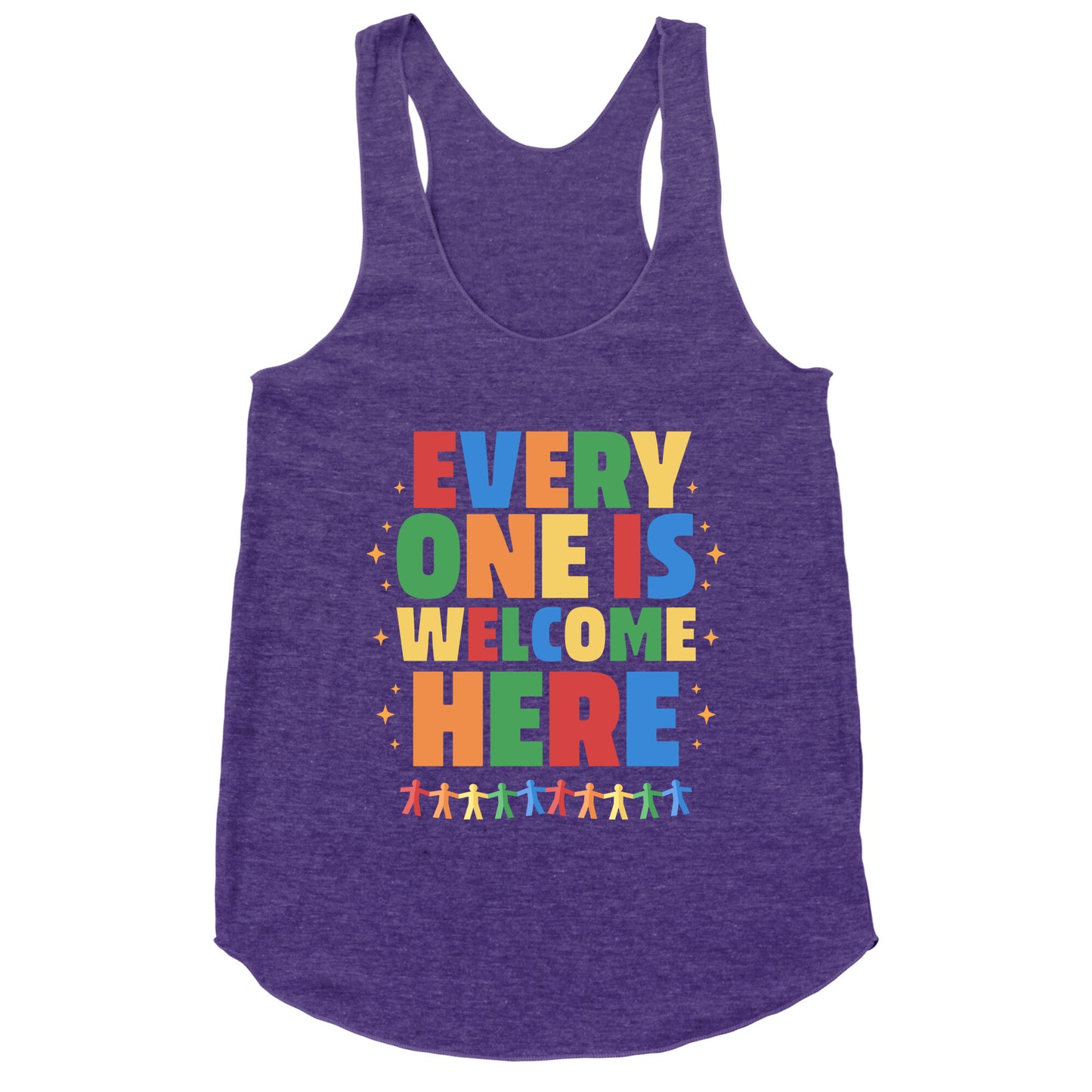 Everyone Is Welcome Here Racerback Tank