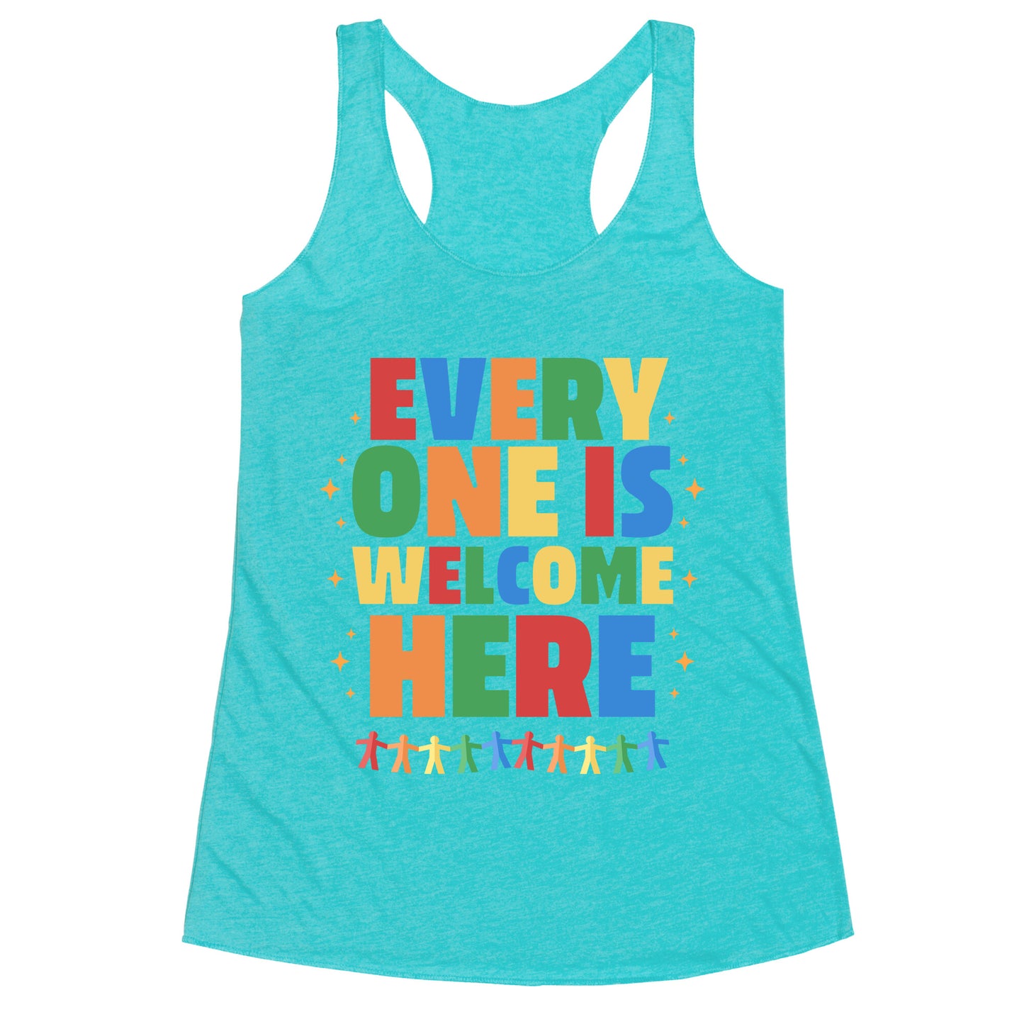 Everyone Is Welcome Here Racerback Tank