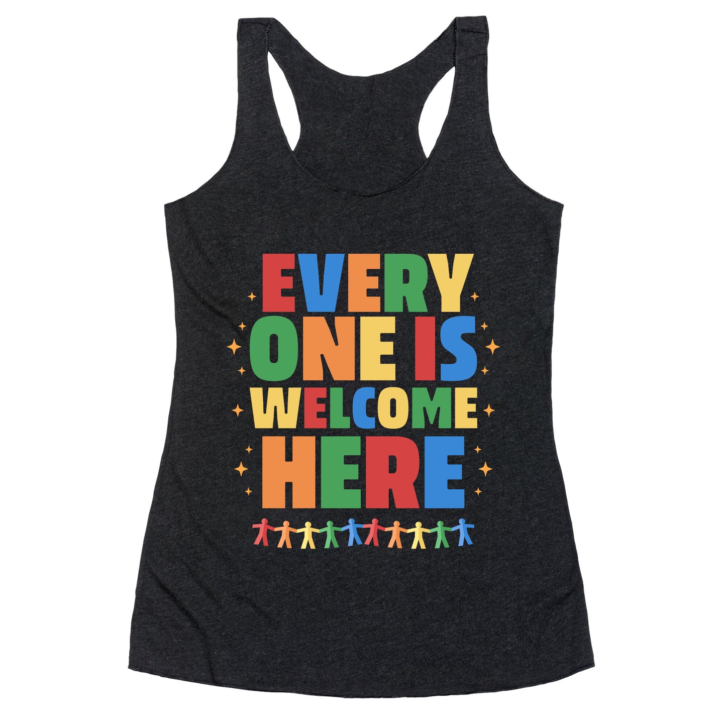 Everyone Is Welcome Here Racerback Tank