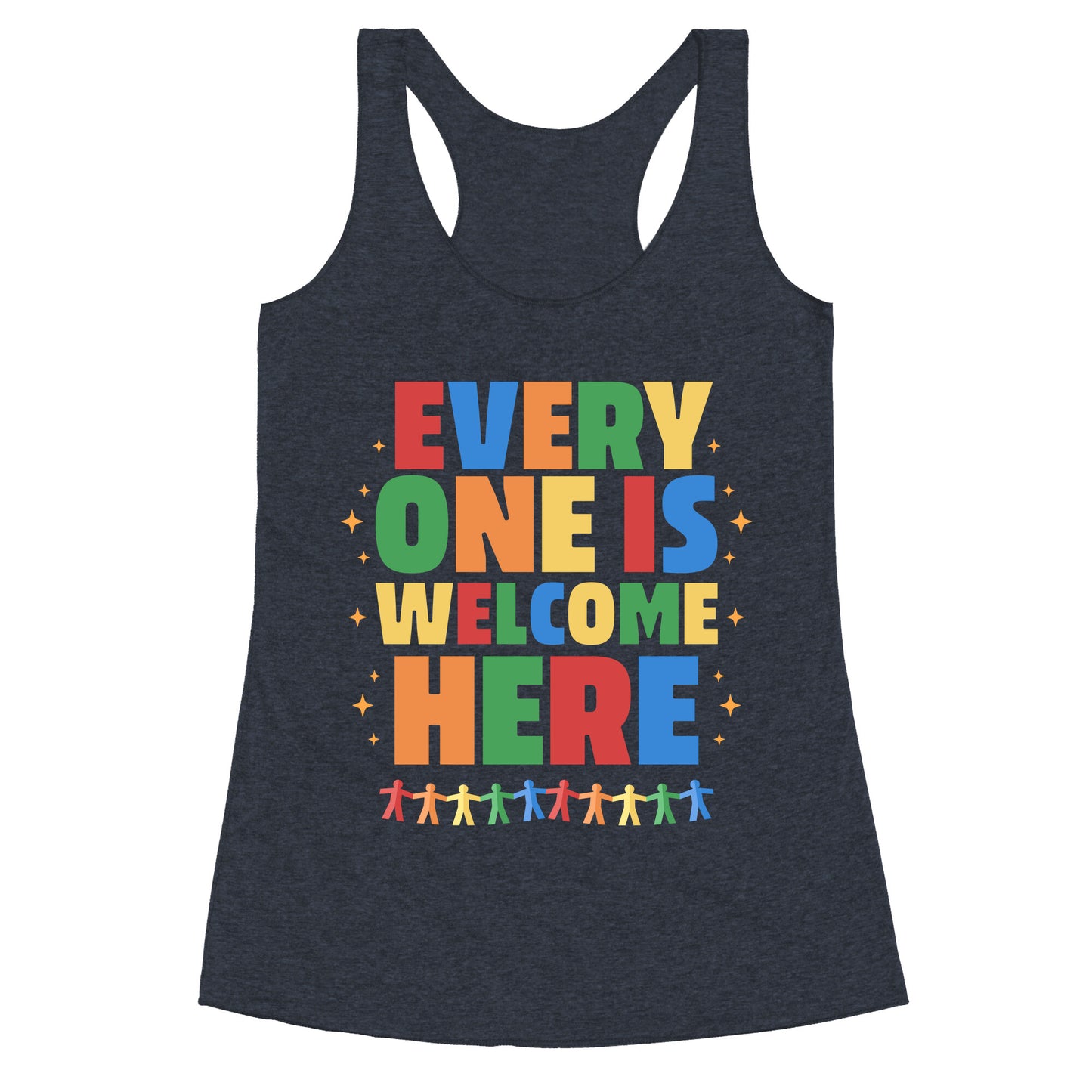 Everyone Is Welcome Here Racerback Tank