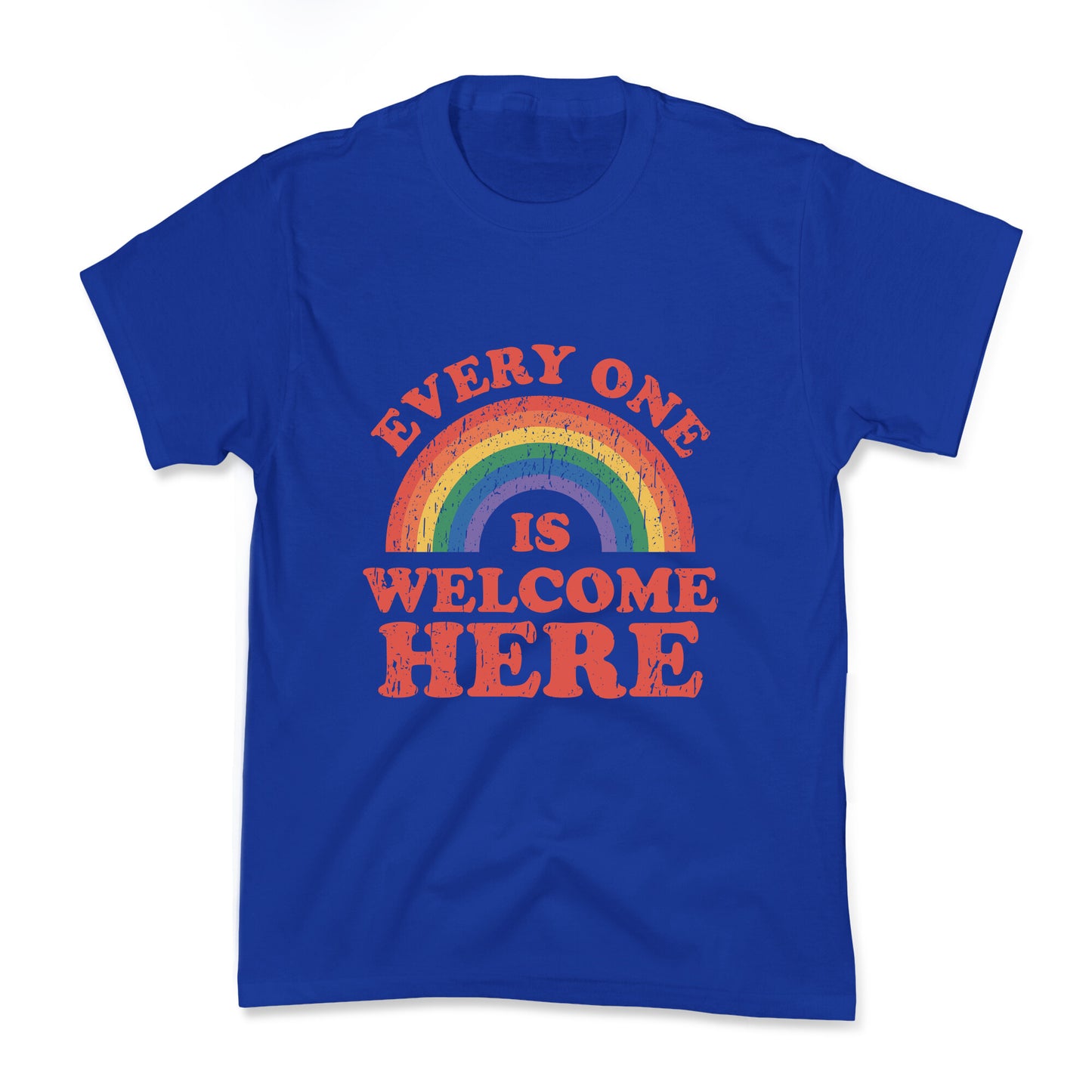 Everyone Is Welcome Here Rainbow Kids Tee