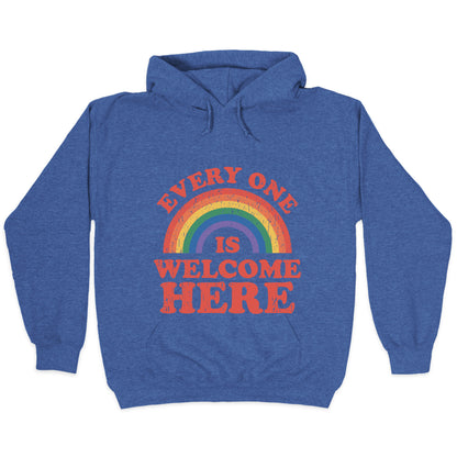 Everyone Is Welcome Here Rainbow Hoodie