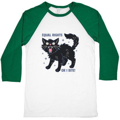 Equal Rights or I Bite Baseball Tee