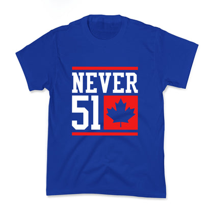 Never 51 Elbows Up Kids Tee