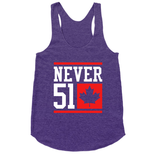 Never 51 Elbows Up Racerback Tank