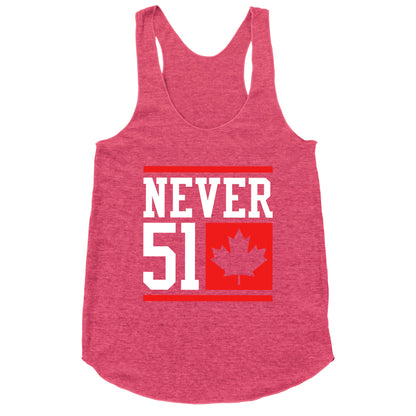 Never 51 Elbows Up Racerback Tank