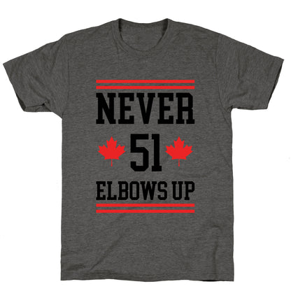 Elbows Up Never 51 Unisex Triblend Tee