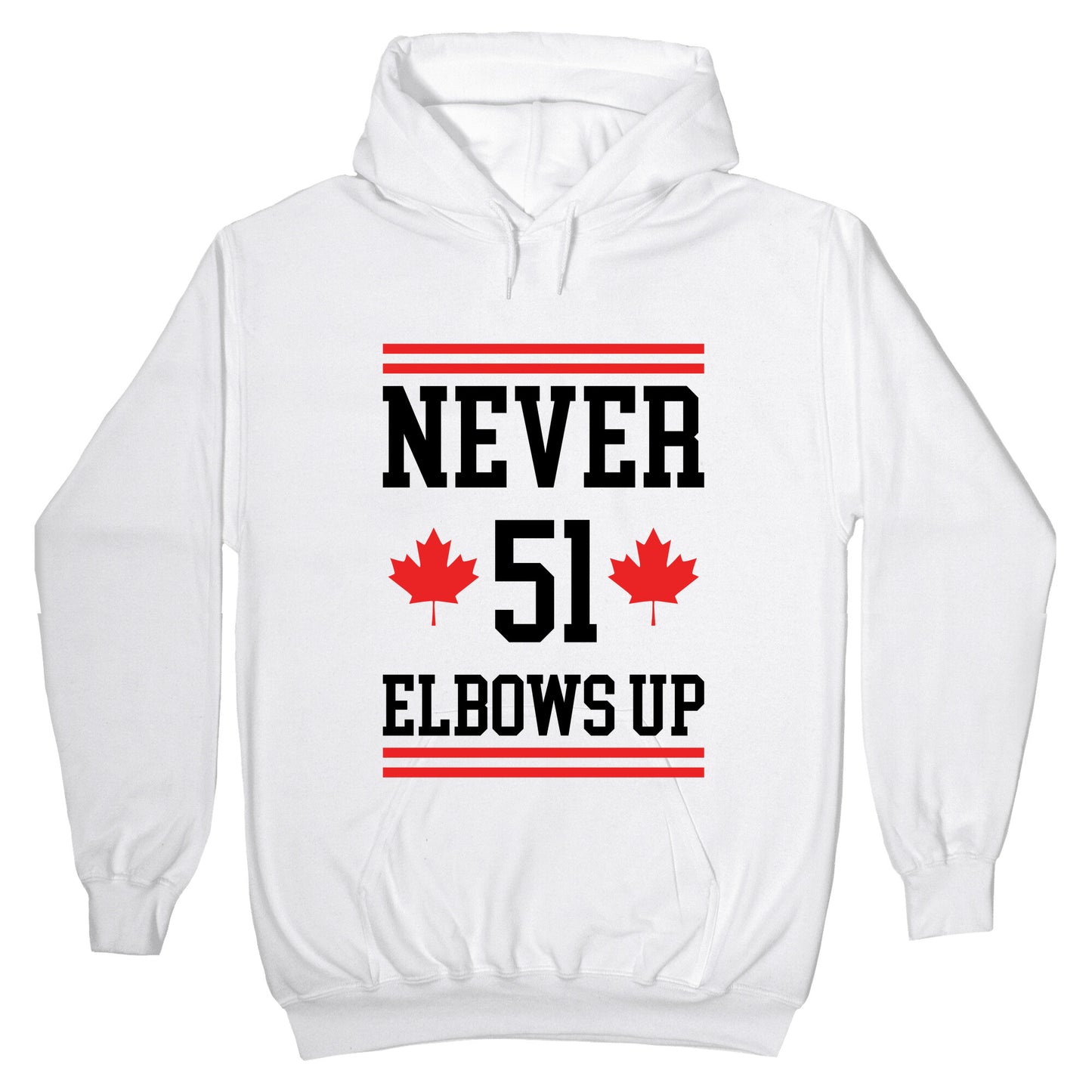 Elbows Up Never 51 Hoodie