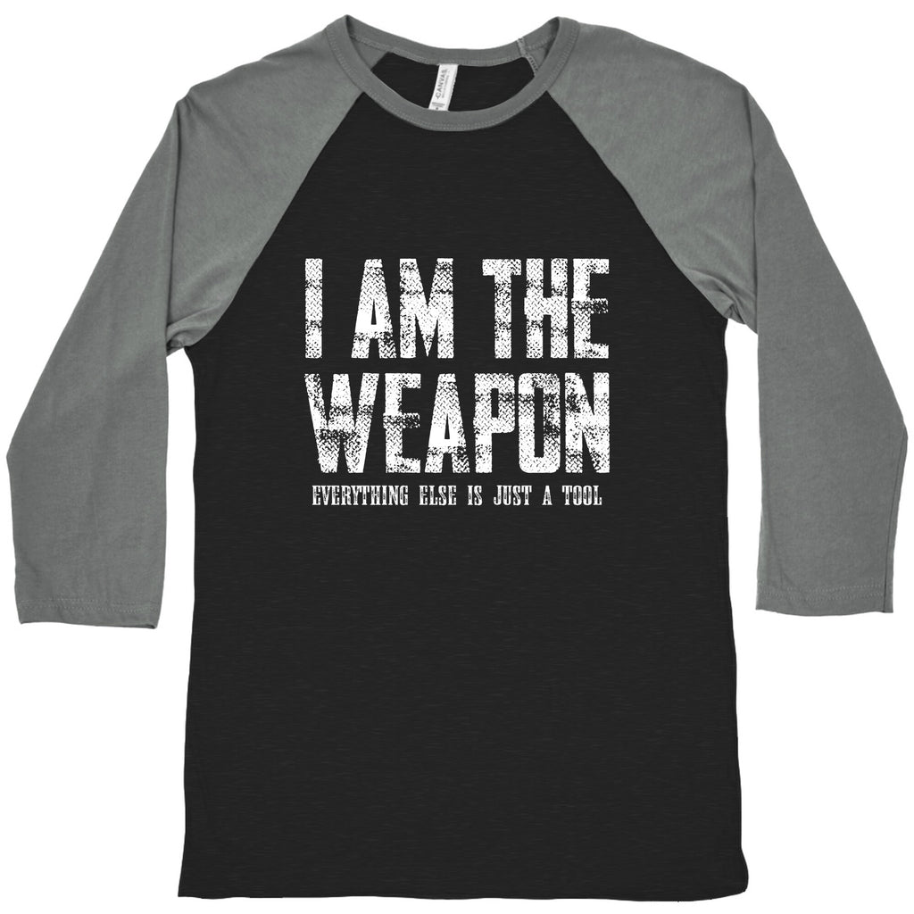 I Am The Weapon Baseball Tee