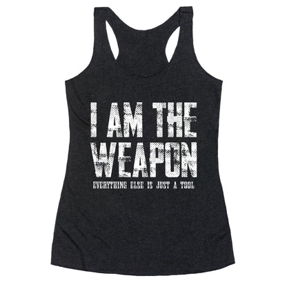 I Am The Weapon Racerback Tank