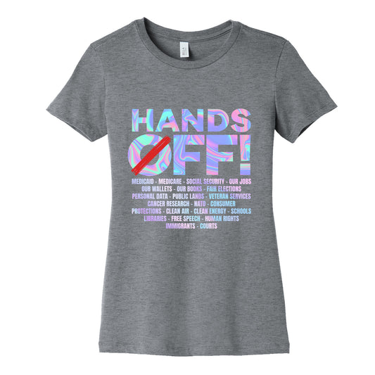 Hands Off Protest Womens Cotton Tee