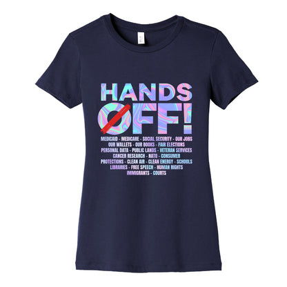 Hands Off Protest Womens Cotton Tee