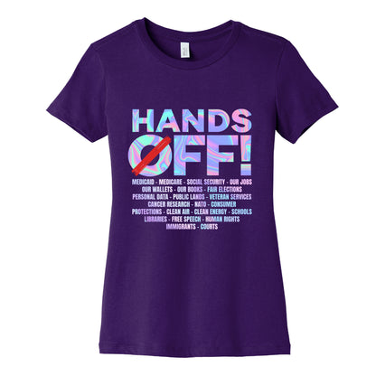 Hands Off Protest Womens Cotton Tee