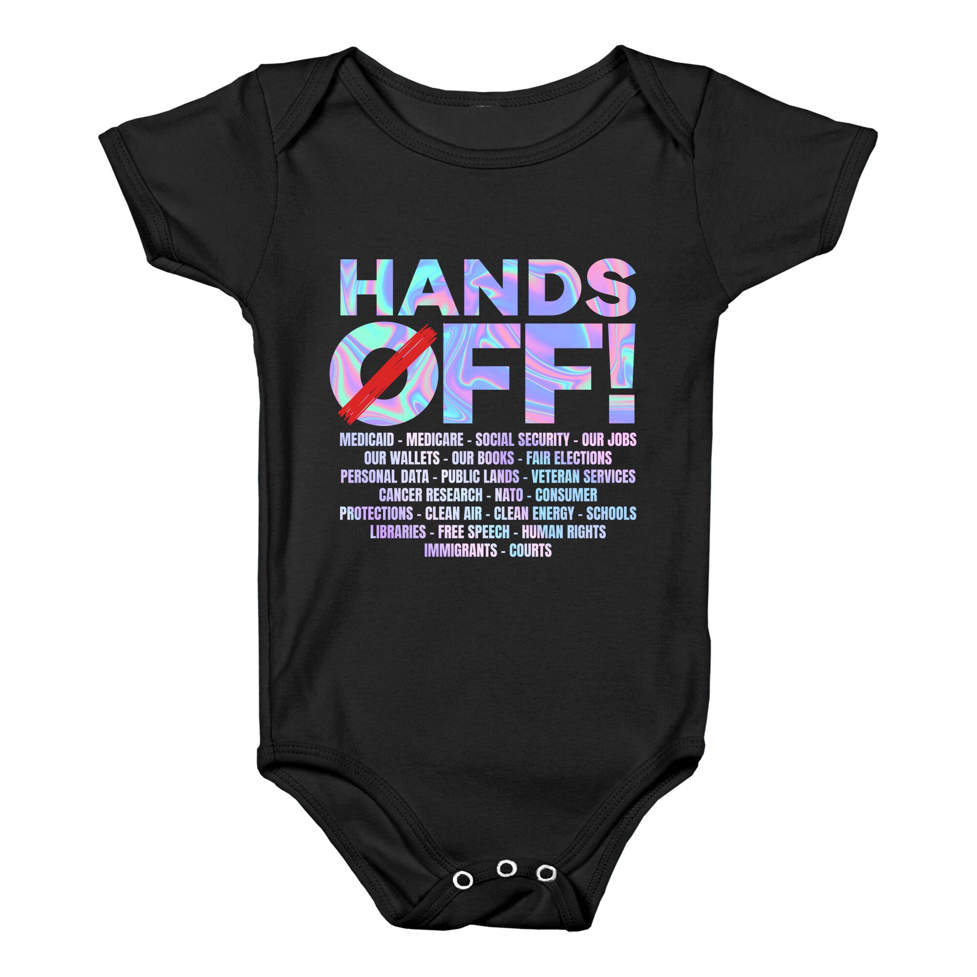 Hands Off Protest Baby One-Piece