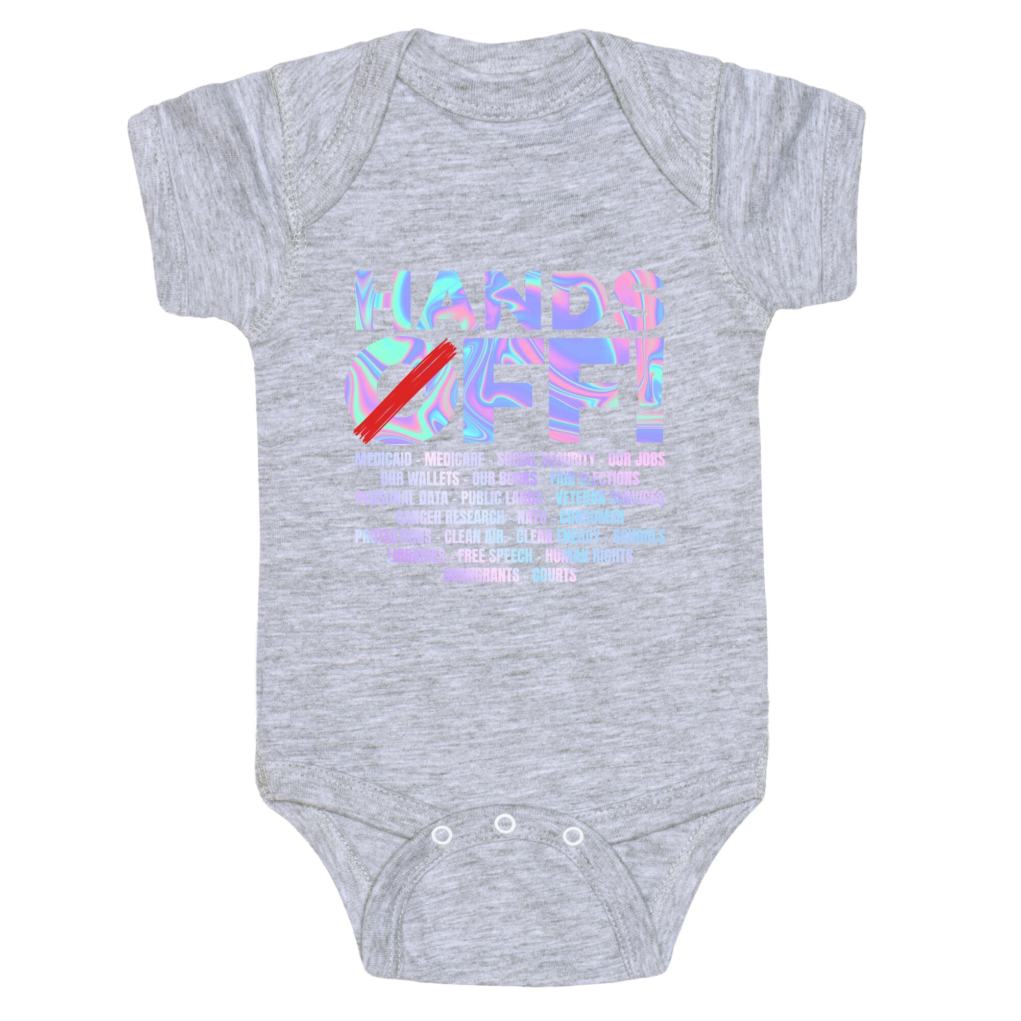 Hands Off Protest Baby One-Piece