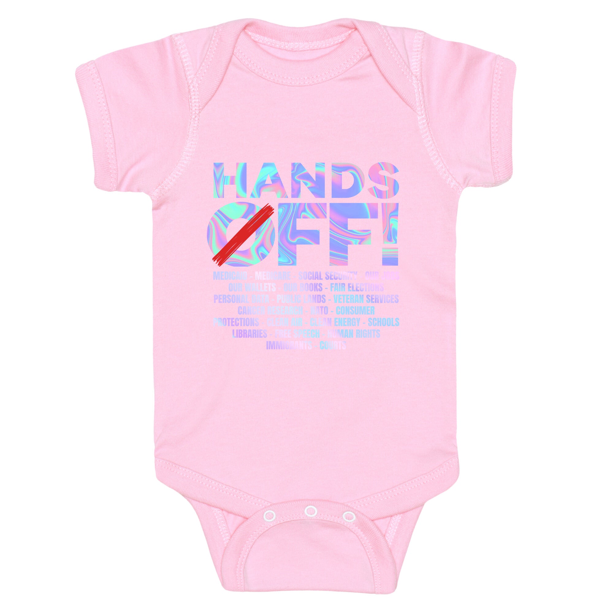 Hands Off Protest Baby One-Piece