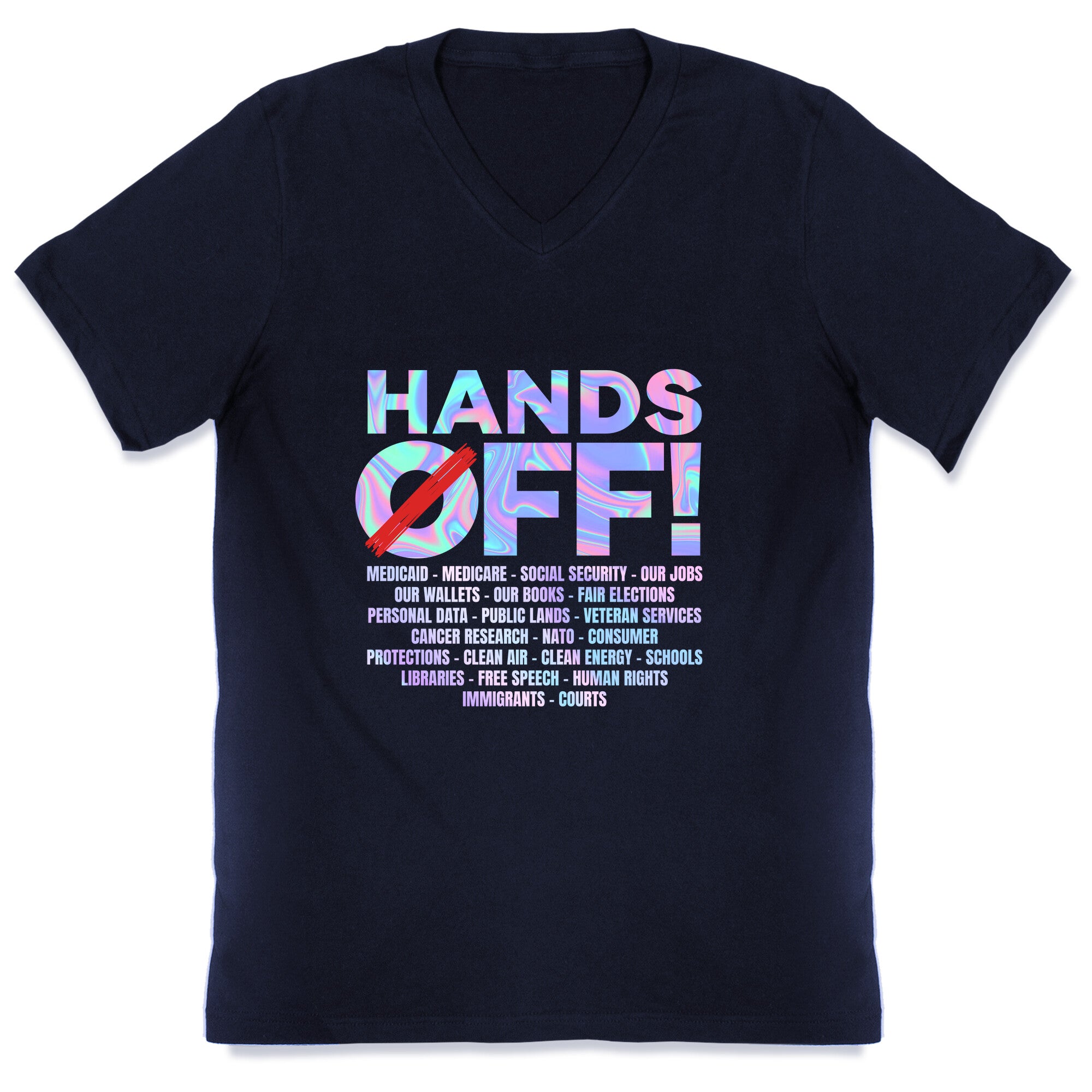 Hands Off Protest V-Neck