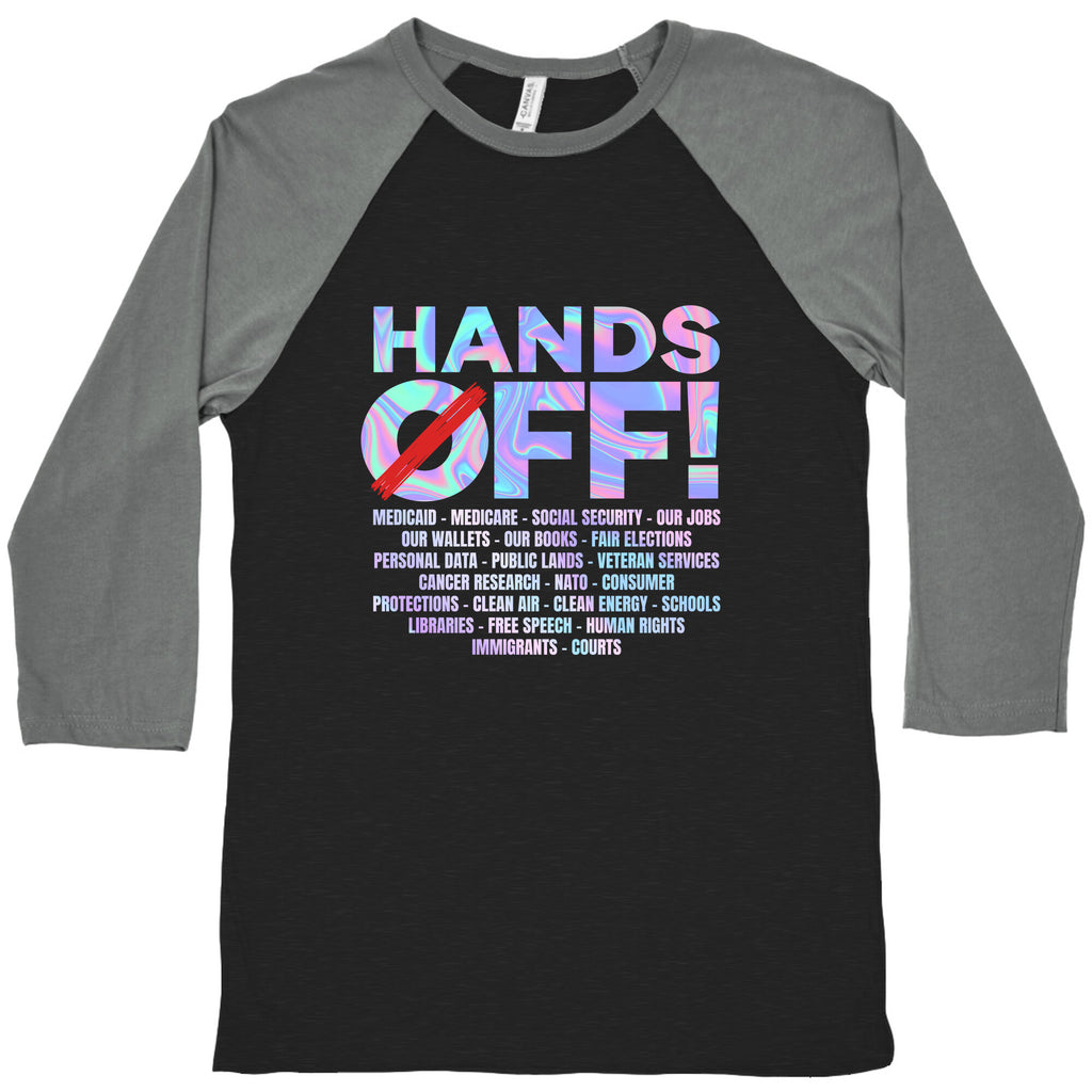 Hands Off Protest Baseball Tee