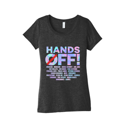 Hands Off Protest Womens Triblend Tee