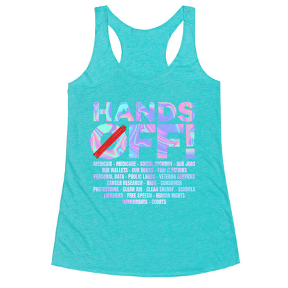 Hands Off Protest Racerback Tank