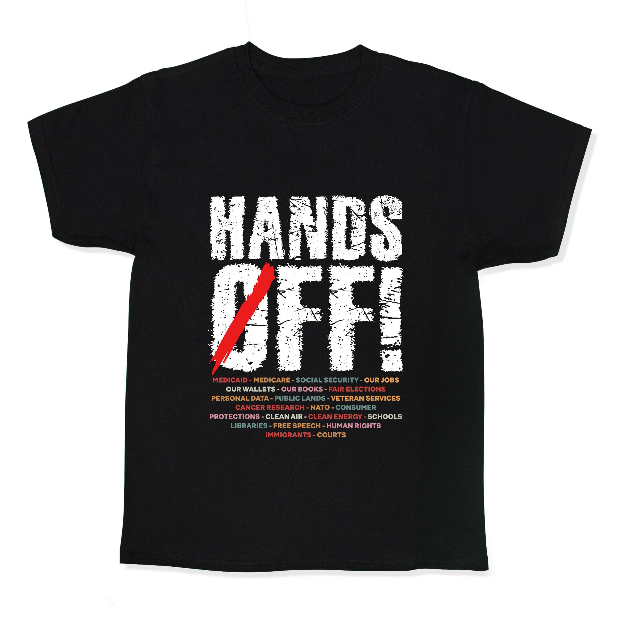 Hands Off Political Protest Kids Tee