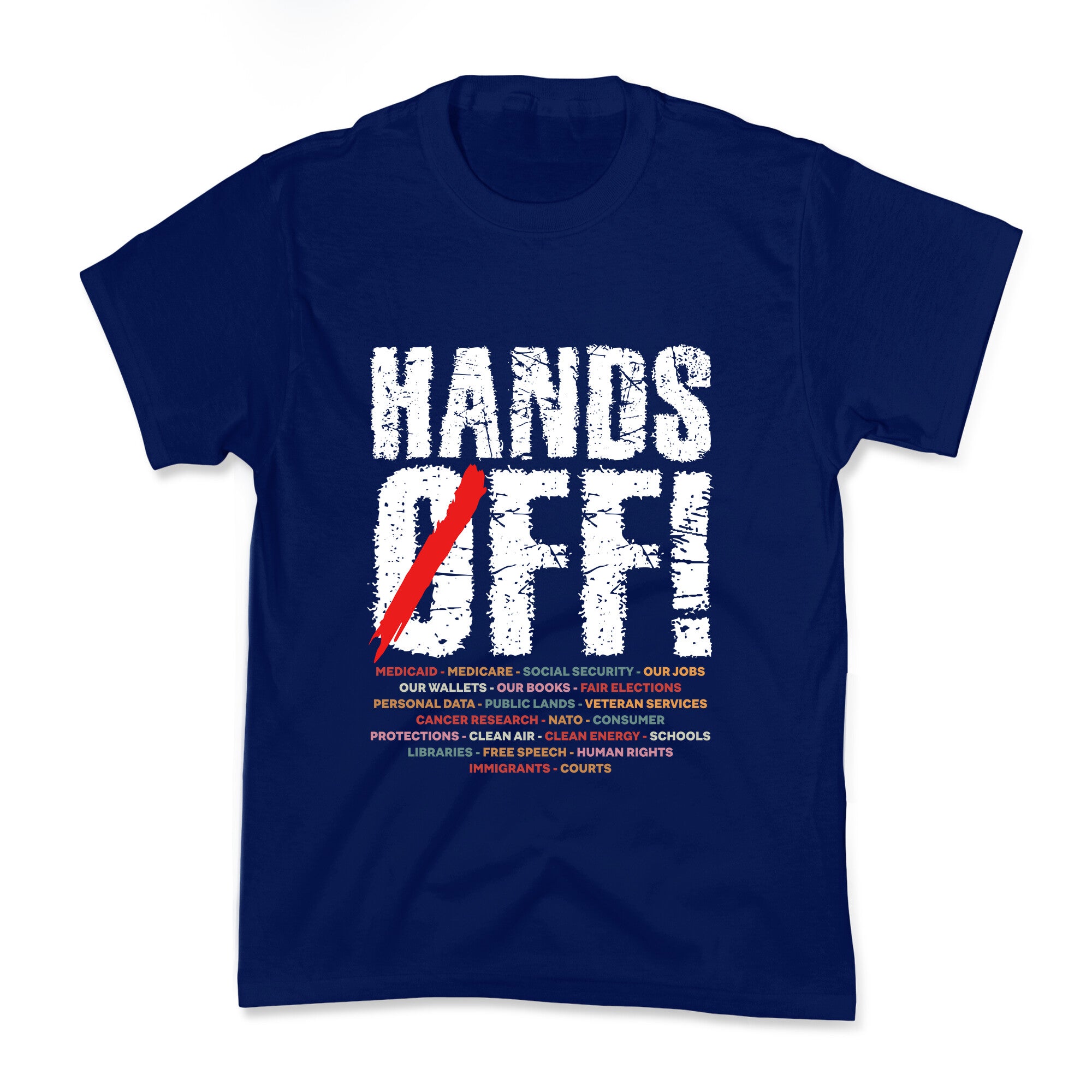 Hands Off Political Protest Kids Tee