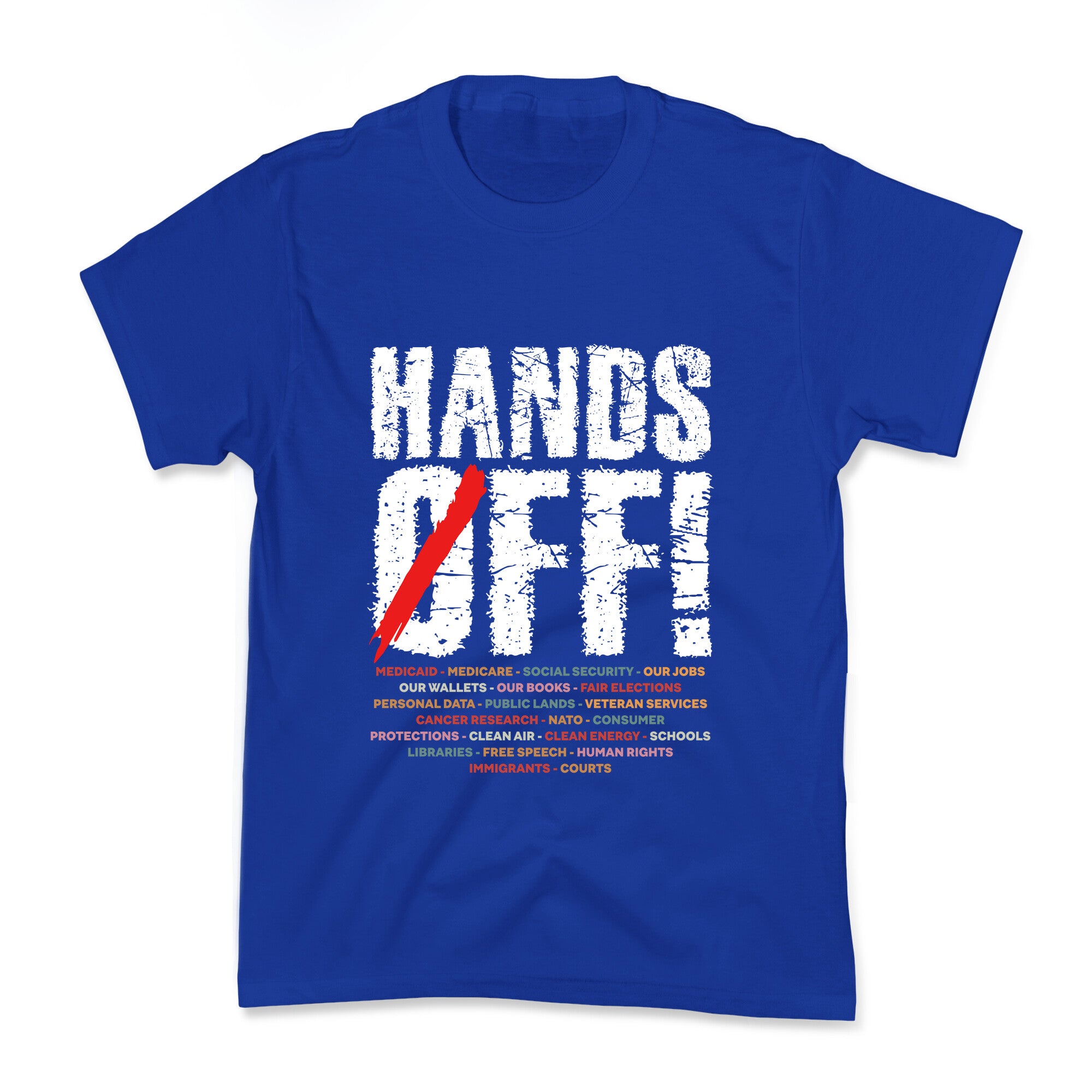 Hands Off Political Protest Kids Tee