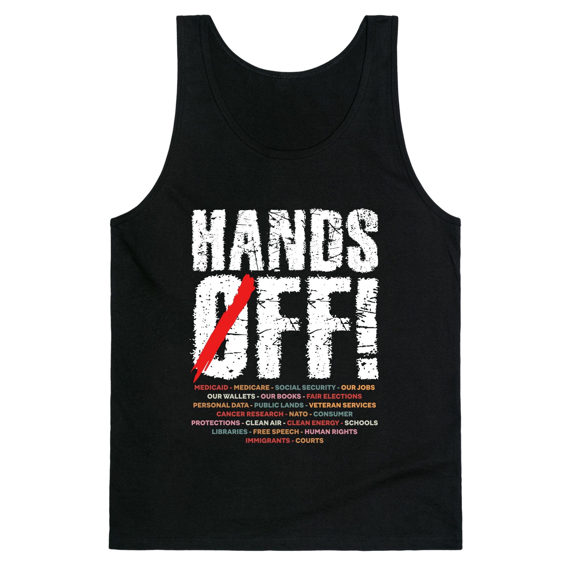 Hands Off Political Protest Tank Top