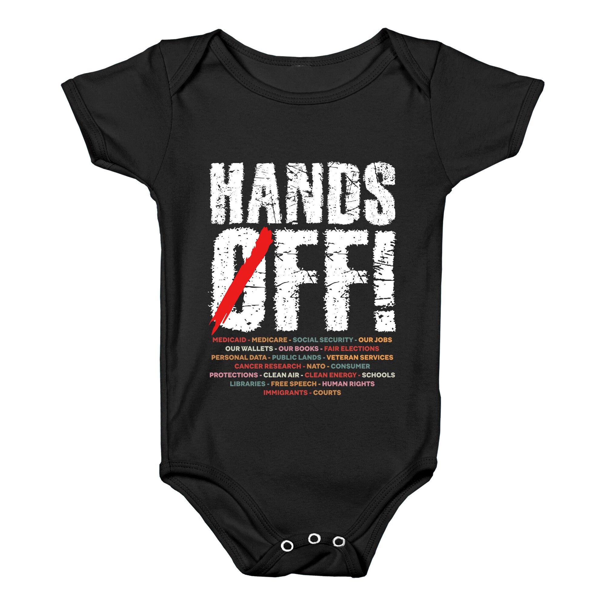 Hands Off Political Protest Baby One-Piece